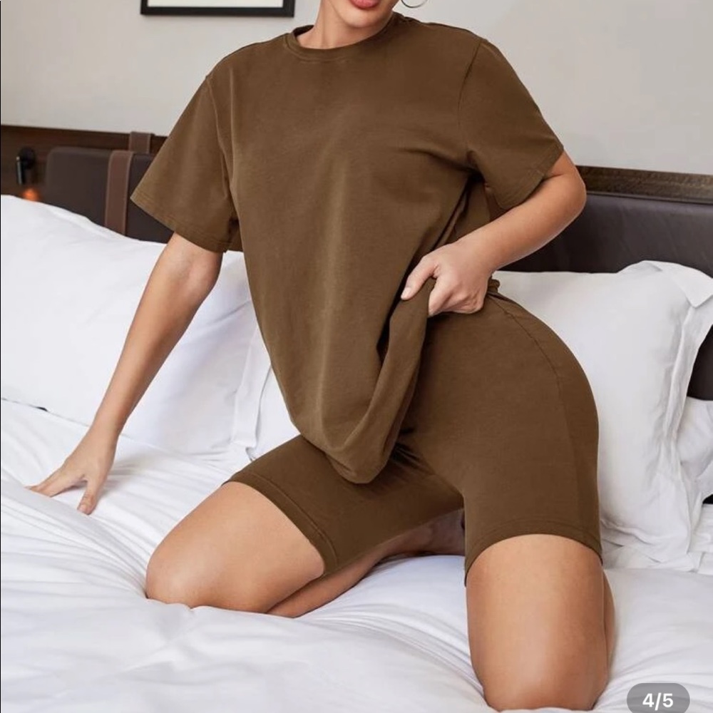 SHEIN biker short and tee set